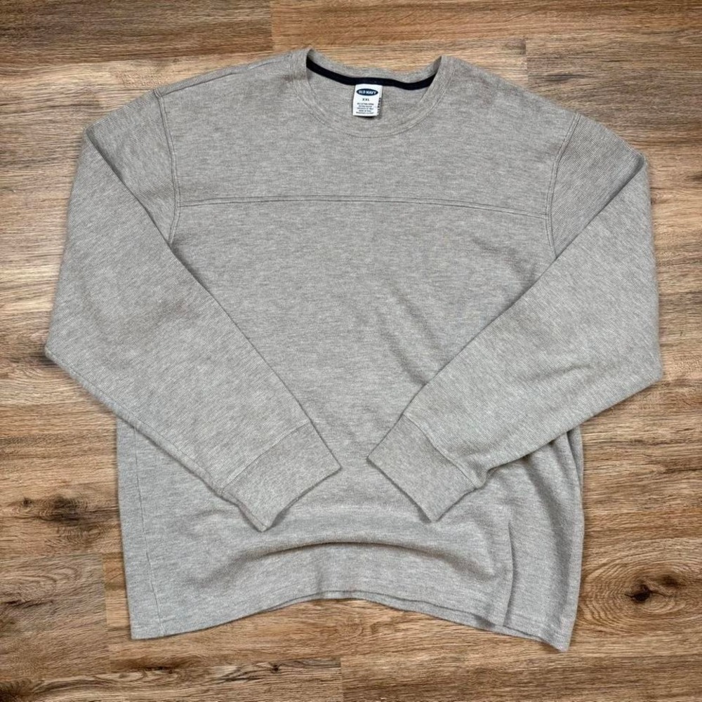 Vintage‎ early 2000s dated gap waffle knit two tone crewneck